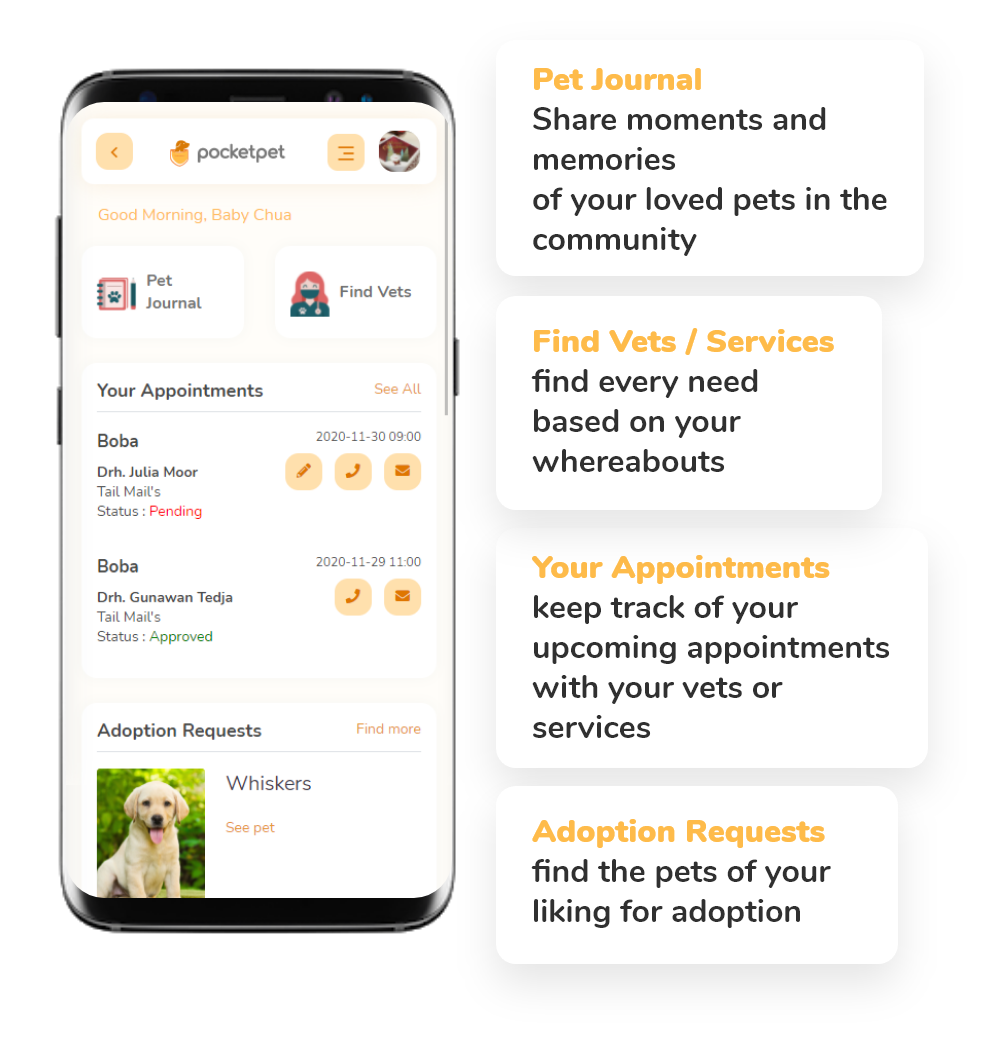 PocketPet Dashboard screenshot